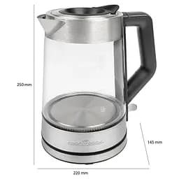 Електрочайник скляний PROFI COOK PC-WKS 1190 G - мініатюра 2