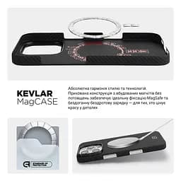 Чехол ArmorStandart BlackIcon Aramid Twill MagCase для Apple iPhone 16 Pro Black (ARM90151) - мініатюра 8