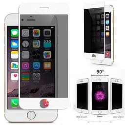 Захисне скло Privacy 5D (тех.пак) для Apple iPhone 7 plus / 8 plus (5.5) Білий - мініатюра 2
