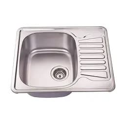 Мийка кухонна Kraft 5848 D Decor з сушаркою 580х480х180x0,8 мм Нержавіюча сталь 30412