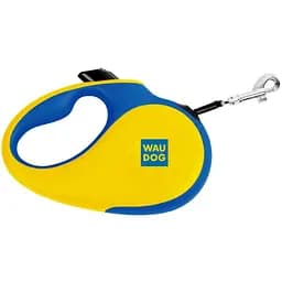 Повідець-рулетка для собак Waudog R-leash, малюнок Colors of freedom, M, до 25 кг, 5 м, світловідбивна стрічка