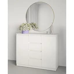 Комод в спальню MebelStar Нео 2Д4Ш 120x43x98 см Аляска белый (MBS-1011)