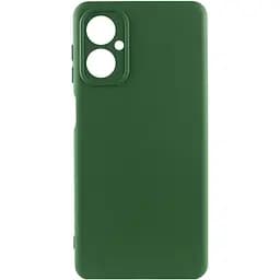 Чехол TPU GETMAN Liquid Silk Full Camera для Motorola Moto G14 Зеленый / Dark green