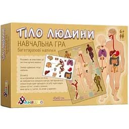 Игра обучающая с многоразовыми наклейками Тело человека укр. (КП-004у) KP-004y
