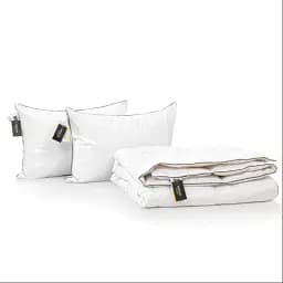 Набір MirSon пуховий №9516 Royal Pearl демі ковдра 140х205 см + подушка білий (2200010804904)