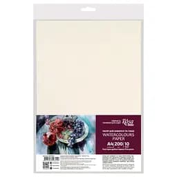 Папір для акварелі пакет 200г/м2 10л Дрібне зерно ROSA Studio