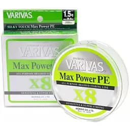 Шнур Varivas Max Power PE X8 Lime Green 200 m 7.5 kg 0.148 mm 0.8 (1102-VA 13512)