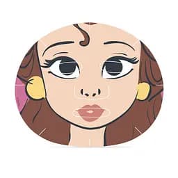 Тканинна косметична маска для обличчя Mad Beauty Принцеси Дісней Бель 25 мл - мініатюра 2