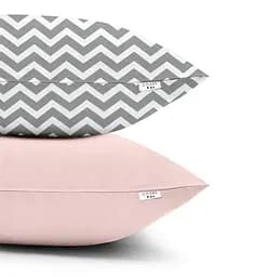 Набір наволочок Cosas G&R zigzag 40х60 см рожевий (SetPillow_ZigzagGrey_Rose_40х60) - мініатюра 3