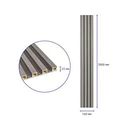 Декоративна стінова рейка Sticker Wall 160x23x3000мм (D) SW-00001528 Світло-сіра - мініатюра 6
