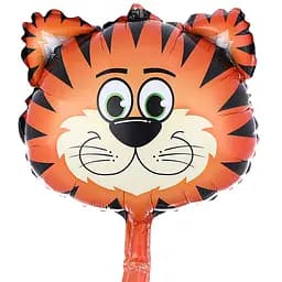 Великі гелієві кулі Тигреня, надувні фольговані повітряні фігури для свята, 34x32 см