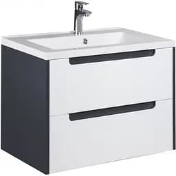 Тумба Мойдодир Paula 70-A з умивальником Cosmopolitan 70 Білий/графіт