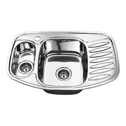 Мийка кухонна Kraft 7851-15BE подвійна 767х507х180 мм Satin 110х0,8 мм Satin 30412