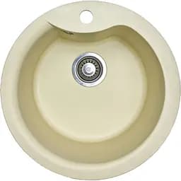 Кухонна мийка Adamant WAVE ivory d 485x210 мм, без крила d 48