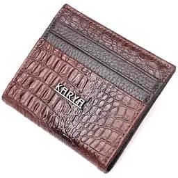 Чоловіча шкіряна візитниця KARYA 10х8.5х1 см acs0025907
