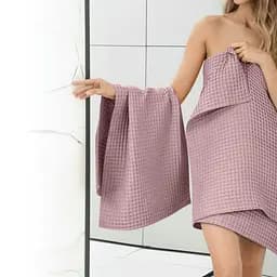 Рушник вафельний Cosas Greek Waffle Sakura 75x95 см, рожевий - мініатюра 5