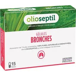 Комплекс Olioseptil Бронхи 7 ефірних олій 15 капсул 