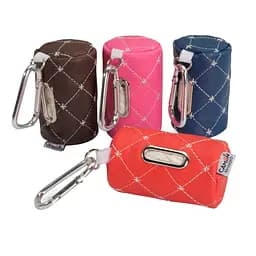 Брелок-диспенсер Camon для пакетов для собачьих фекалий стеганый на 20 пакетов в ассортименте (B523/N)