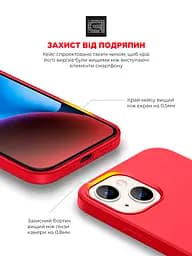 Силиконовый чехол для Apple iPhone 14 Plus, ICON2 Case, красный, противоударный, панель, защита всего корпуса, матовая поверхность Soft Touch, выступает над дисплеем, совместим с защитными стеклами и пленками, с микрофиброй, ArmorStandart (ARM63610) - мініатюра 5
