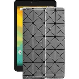 Чохол StatusCASE з екошкіри для планшету Prestigio Muze 3708 3G Сірий ромб
