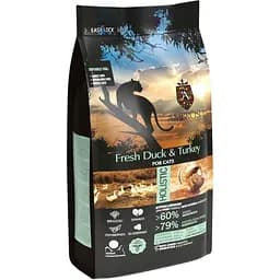 Сухой корм Ambrosia Grain Free для взрослых кошек со свежей уткой и индейкой 5 кг