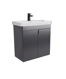 Тумба Мойдодир Simple Graphite 70-U з умивальником River 70 графітова універсальна Графіт - мініатюра 6
