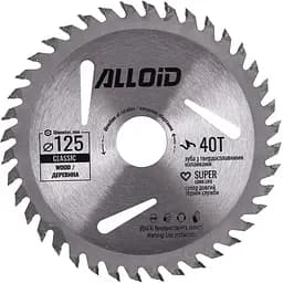 Диск пиляльний по дереву Alloid Building Tools з твердосплавними напайками 125х22.2 мм (WS-12540)