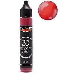 Контур Pentart Эффект 3 Д жемчужин прозрачный Красный 30 мл 