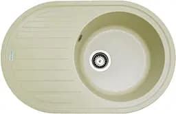 Кухонна мийка Adamant ELLIPSIS ivory 765x495x200 мм, з крилом 76,5 см