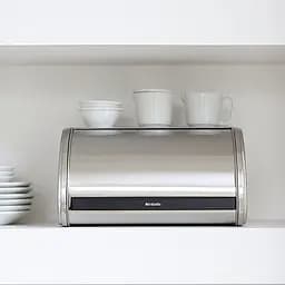 Хлібниця металева Brabantia Roll Top Bread Bin Medium 31.6x26.5х17.3 см срібляста (348907) - мініатюра 4