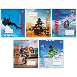 Набір зошитів Yes Lifestyle А5 в лінійку 96 аркушів 5 шт. (767176)