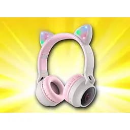 Hoco W27 Cat ear бездротові навушники BT і AUX з вушками сірі - мініатюра 3