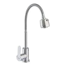 Змішувач для кухні Mixxus DAX-011 з рефлекторним виливом MI6076 Нержавіюча сталь