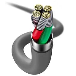 Кабель Baseus Jelly Liquid Silica Gel Fast Charging Cable USB to Lightning 2.4A 1.2m CAGD000001 Black - мініатюра 5