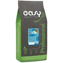 Беззерновий сухий корм Oasy Dog Grain Free Adult Medium/Large для дорослих собак середніх та великих порід риба з яблуком та бататом 18 кг