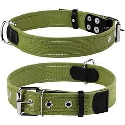 Нашийник для собак Collar, бавовняний, 41-53x2,5 см, зелений - мініатюра 3