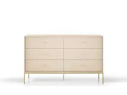 Комод Perfect Home Моно/Mono с 6 ящиками и золотыми ножками MKS154 Беж песочный (PFH-091209)