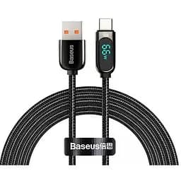 Кабель Baseus Display Fast Charging Data Cable USB to Type-C 66W 2 м Чорний