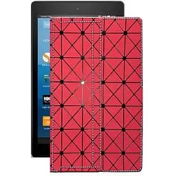 Чохол StatusCASE з екошкіри для планшету Amazon Fire HD 8 2017 Червоний ромб