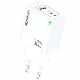 СЗУ Amaya E46D PD30W+QC3.0 GaN (1USB-A/1C) White