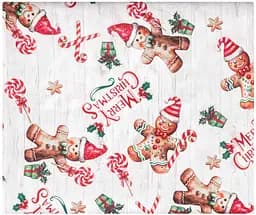Скатертина Christmas Gingerbread 120х140см 100% поліестер червоний ARDESTO pbe0050350