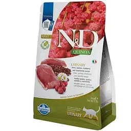 Сухий корм для котів Farmina N&D Quinoa для профілактики сечокам'яної хвороби з качкою, кіноа, журавлиною та ромашкою 300 г