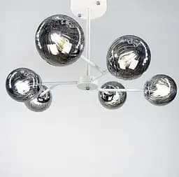 Стельова люстра на 6 плафонів в білому корпусі | Арт. 8122/6 WT | Line F