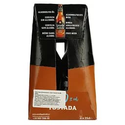 Уцінка. Упаковка пива Estrella Galicia Tostada безалкогольне світле 0% 1.5 л (0.25 л х 6 шт.)  - мініатюра 5