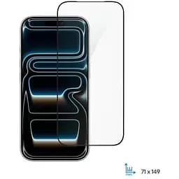 Стекло защитное 2E 2.5D FCFG iPhone 17 Pro Black (2E-IP-17P-6.3-SMFCFG-BB)