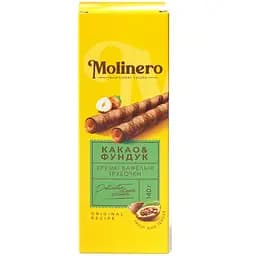 Вафельные трубочки Molinero с начинкой со вкусом какао фундук 140 г