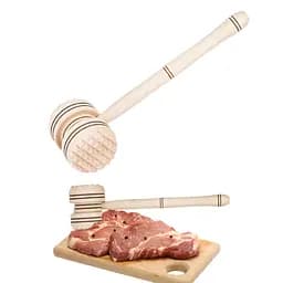 Молоток для відбивання м'яса круглий дерев'яний 30 см, Woodly 84224
