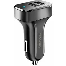 Автомобільний зарядний пристрій Usams CC087 C13 2.1A Dual USB Car Charger Чорний