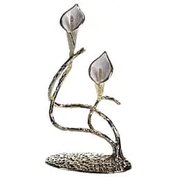 Декоративна фігурка Yiwu Calla Lilies 14х8х25 см металева статуетка колекційна для дому квітка калли декор на камін HP-7-19