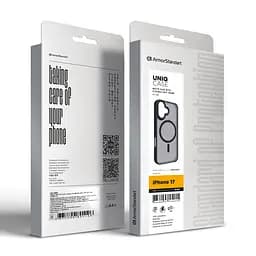 Чехол для Apple iPhone 17, Uniq MagCase, черный, противоударный, панель-накладка с MagSafe, ударопрочный TPU+PC, с магнитом MagSafe, поддержка полноценной беспроводной зарядки, ArmorStandart (ARM86261) - мініатюра 6